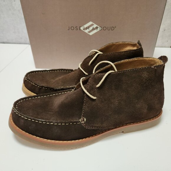 Joseph Abboud Mens Brown Suede Chukka Boots DISPLAY Size 9D With Box
